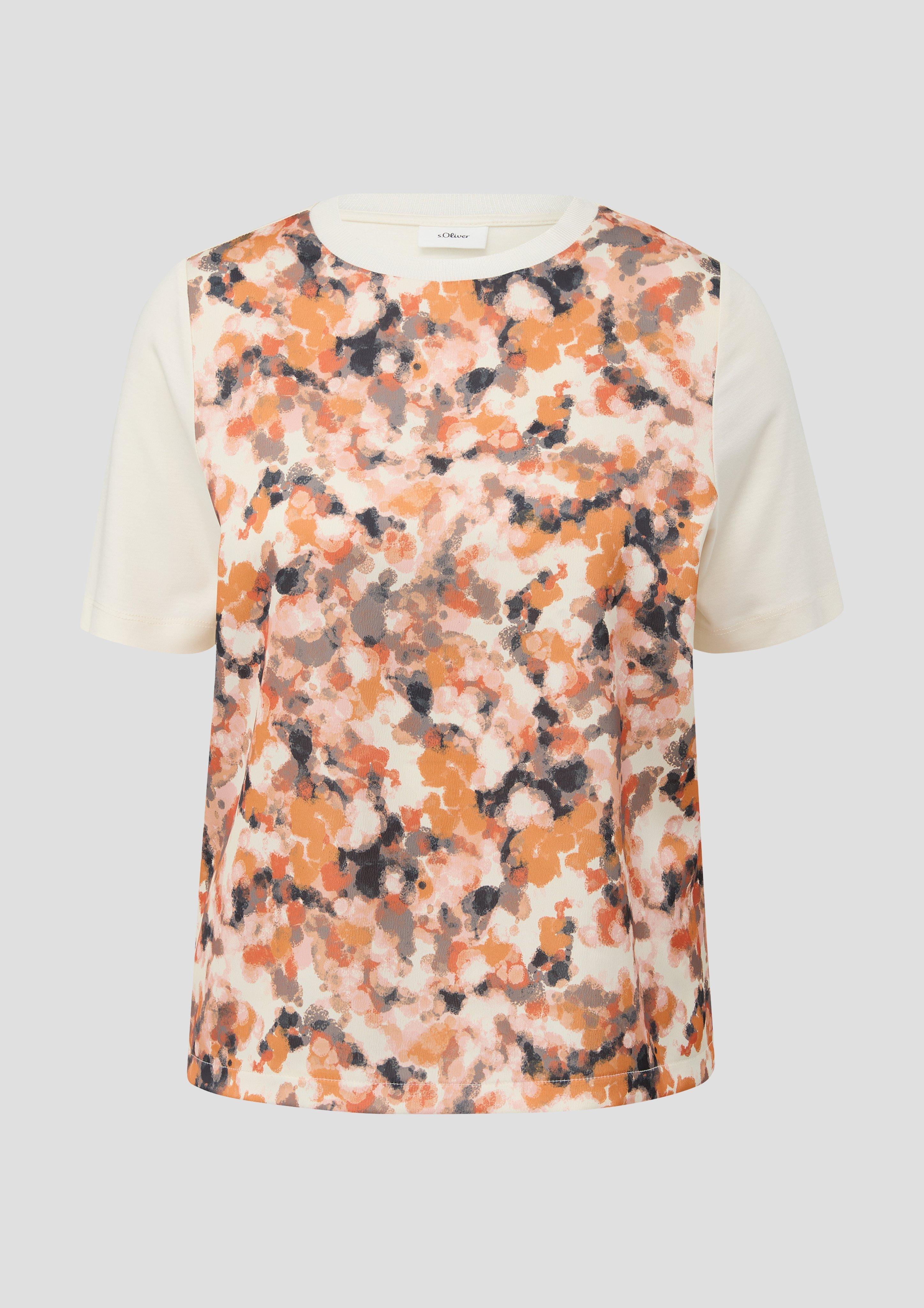 T-Shirt im Materialmix  2140782-07A5