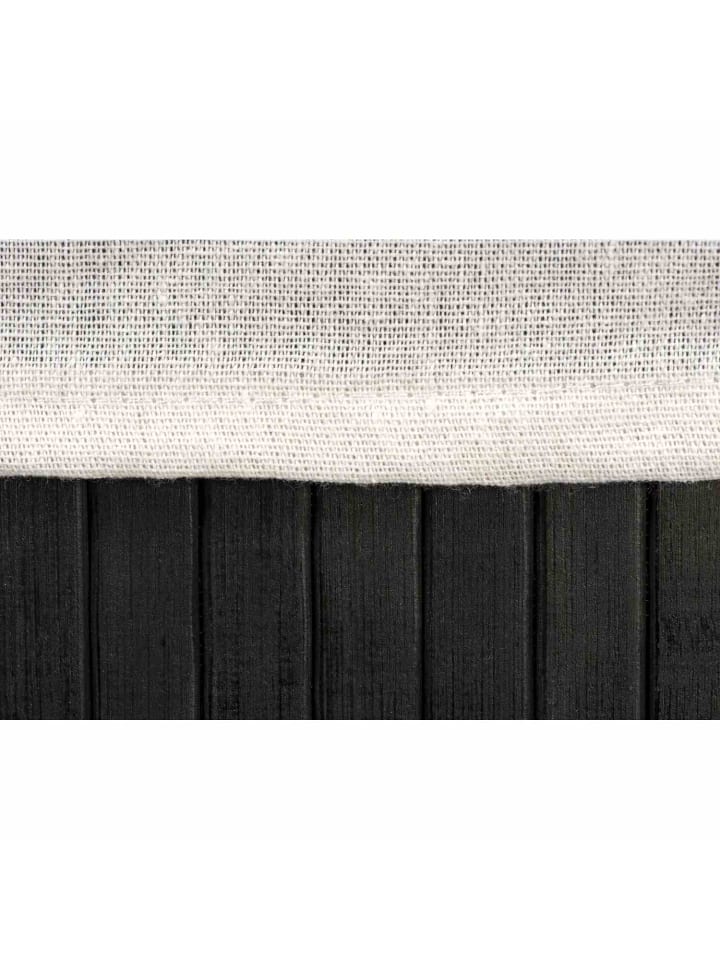 WohnDirect Wäschekorb mit Deckel BAMBOO in Schwarz günstig kaufen