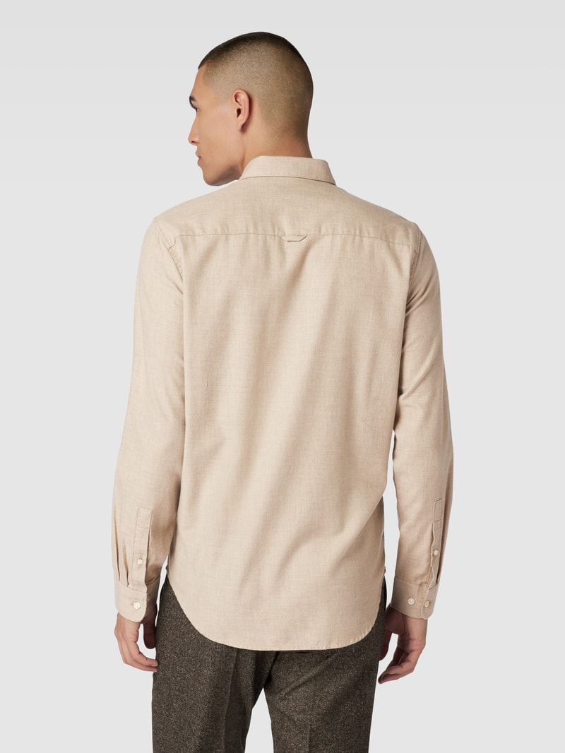 Freizeithemd mit Under-Button-Down-Kragen Modell 'trostol' in taupe