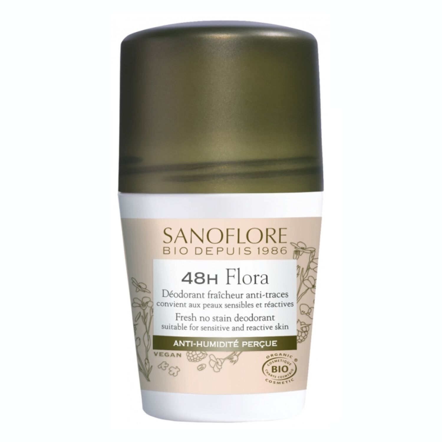Sanoflore 48H Flora Déodorant Roll-On Bio 50 ml