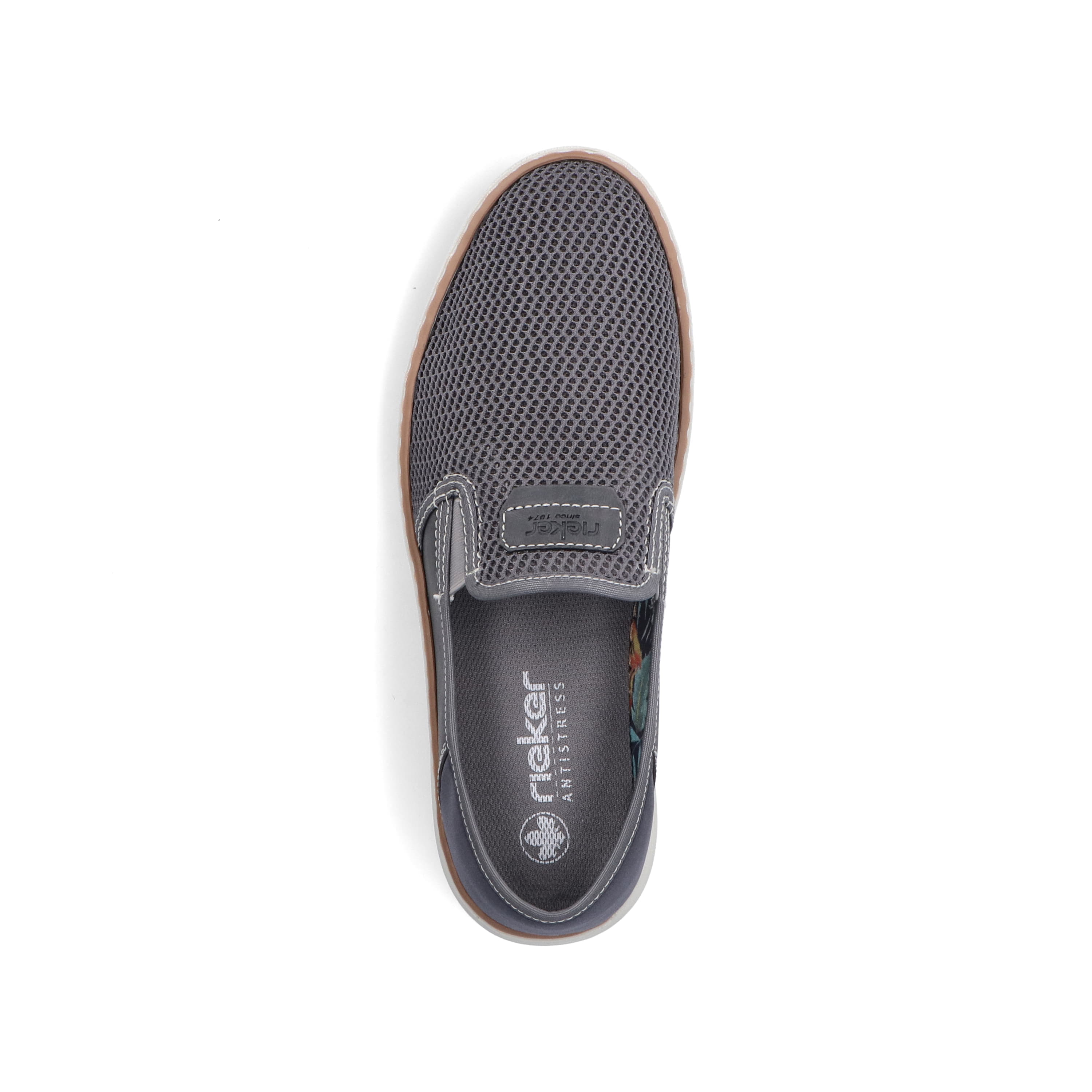 Rieker Herren Slipper steingrau