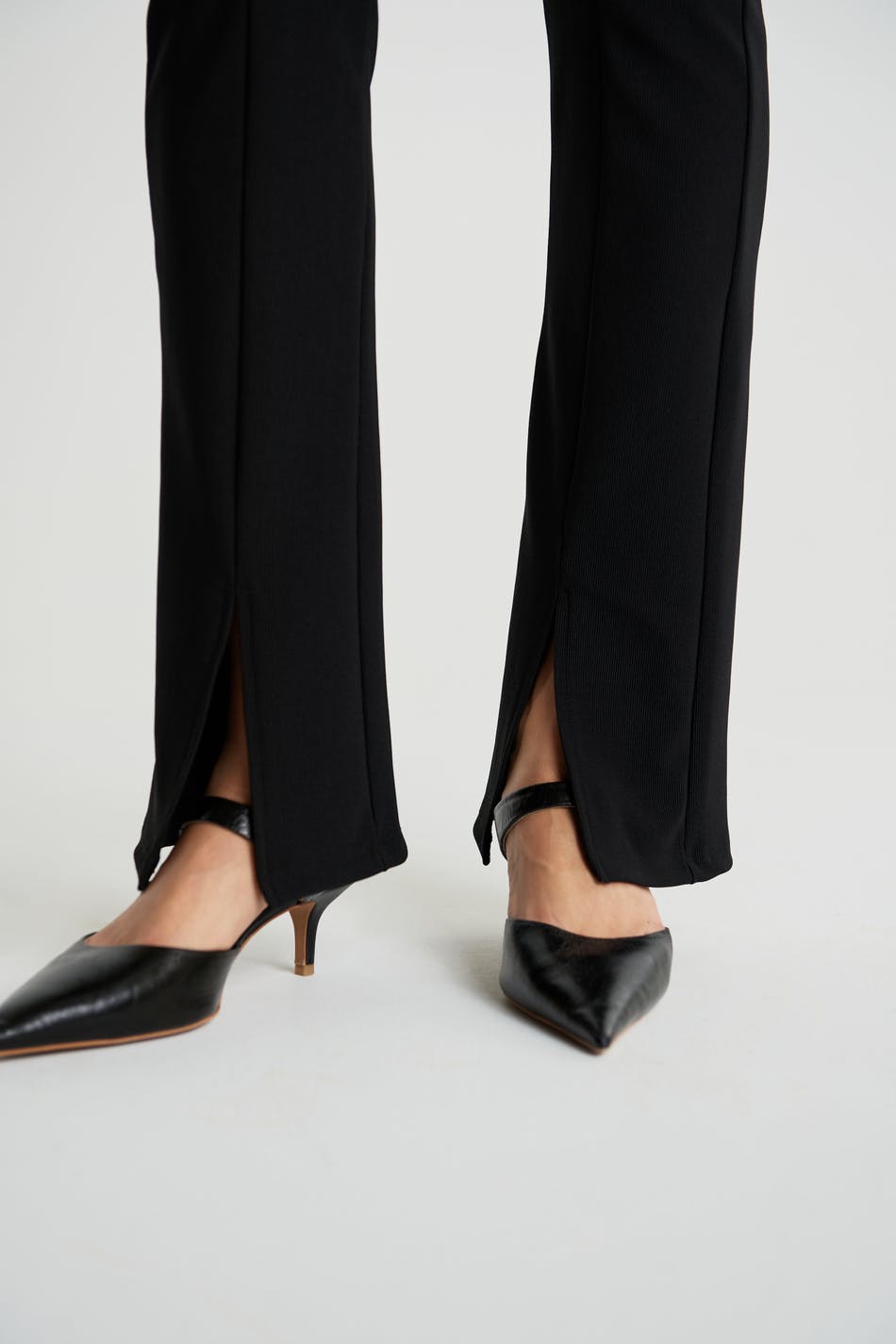 My front slit trousers