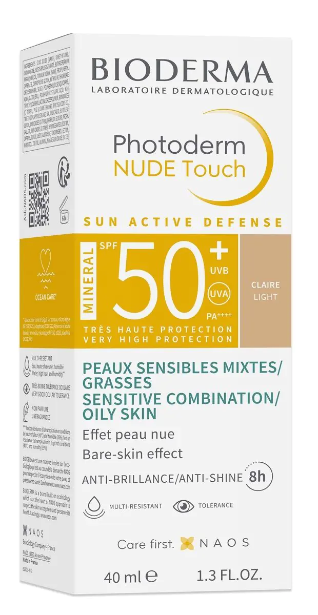 Bioderma Photoderm Nude Touch Mineral Protective Mineral Foundation SPF50+, Light