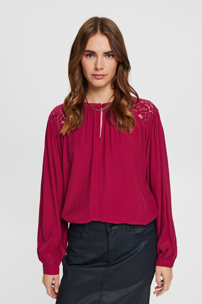 Bluse mit Spitzendetail