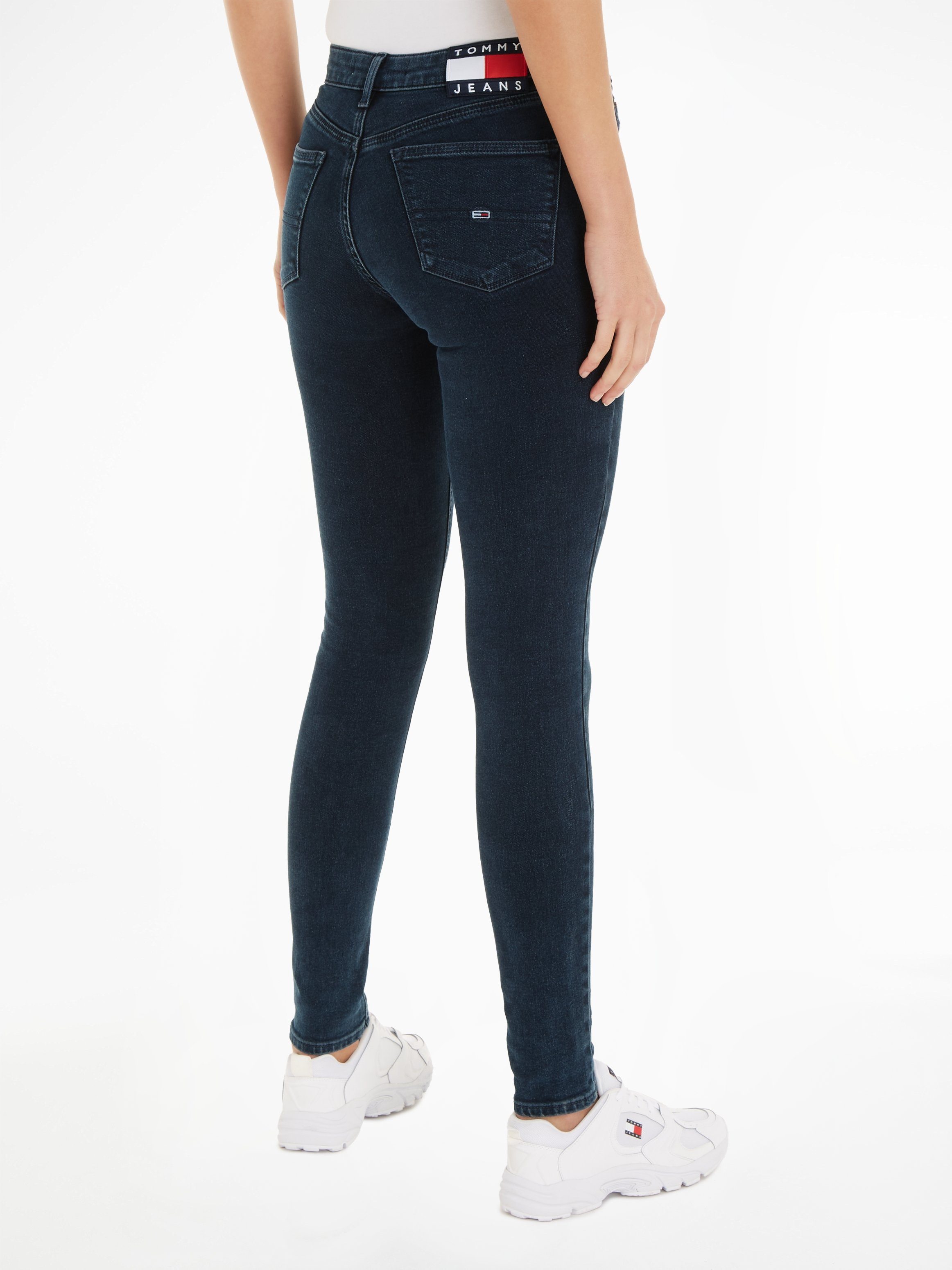 Tommy Jeans Skinny-fit-Jeans mit dezenten Label-Applikationen