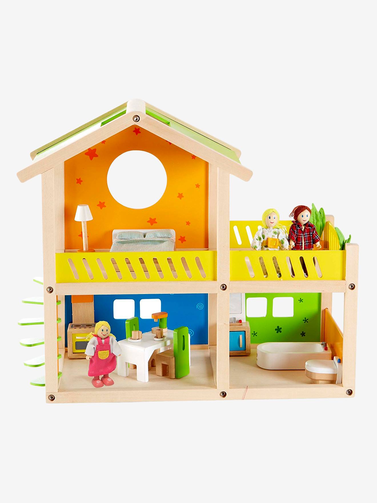 Petite maison joyeuse en bois HAPE multicolore