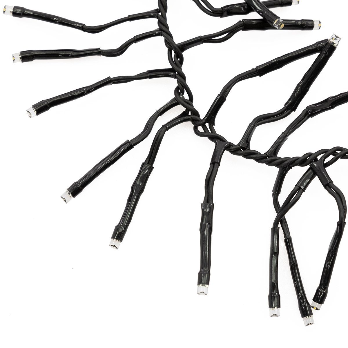 ECD Germany Weihnachtsfigur Lichterkette Weihnachtsbeleuchtung Weihnachtsbaum Cluster Lichterkette, LED Büschel 11m 1512 LEDs Warmweiß Strombetrieb IP44 Wasserdicht