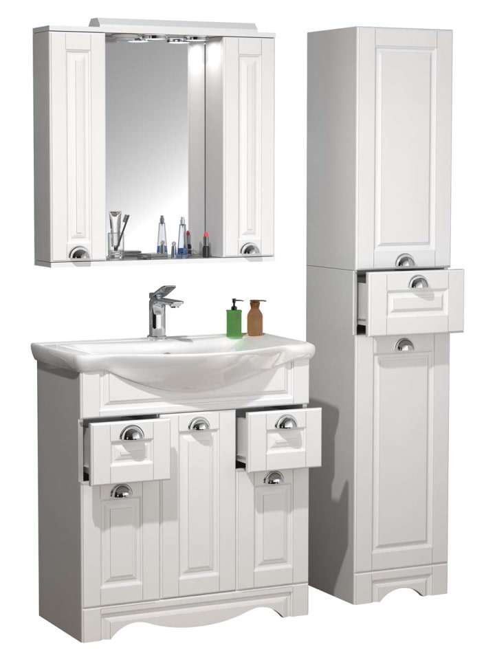 ebuy24 Badmöbelset CasaloXL Weiß 110 x 45 cm günstig kaufen onesize