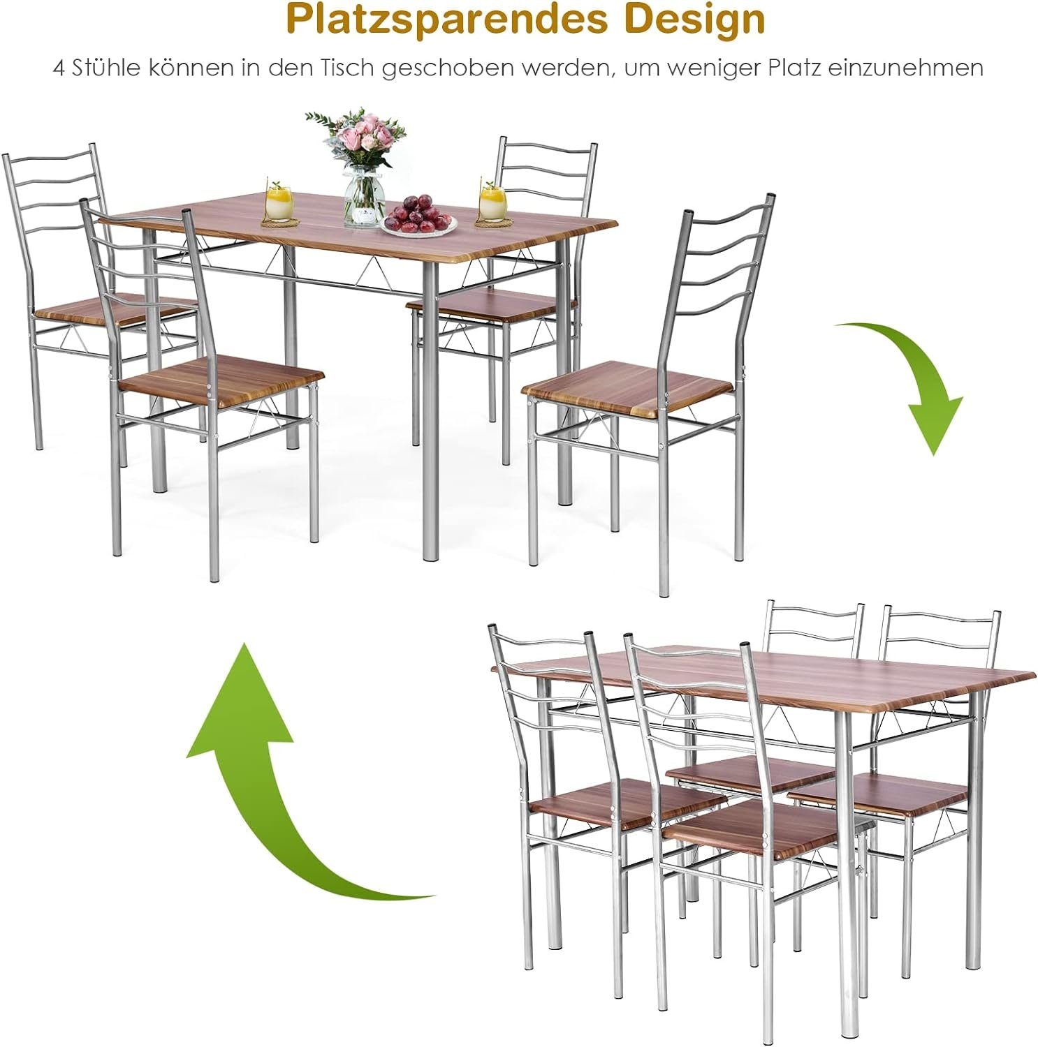 KOMFOTTEU Essgruppe Küchenmöbel, (Set, 5-tlg), für Esszimmer Küche