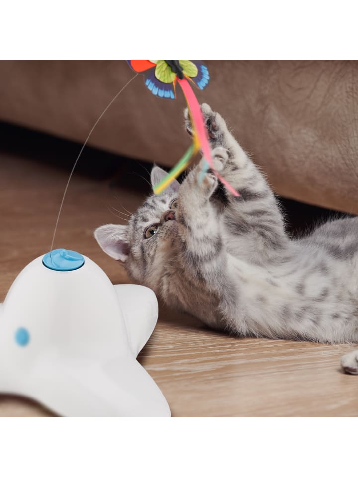 relaxdays Katzenspielzeug in Weiß - (B)20,5 x (H)33,5 x (T)18 cm günstig kaufen onesize