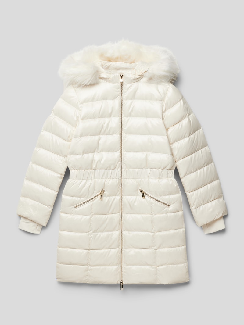 Steppjacke mit Zweiwege-Reißverschluss in offwhite