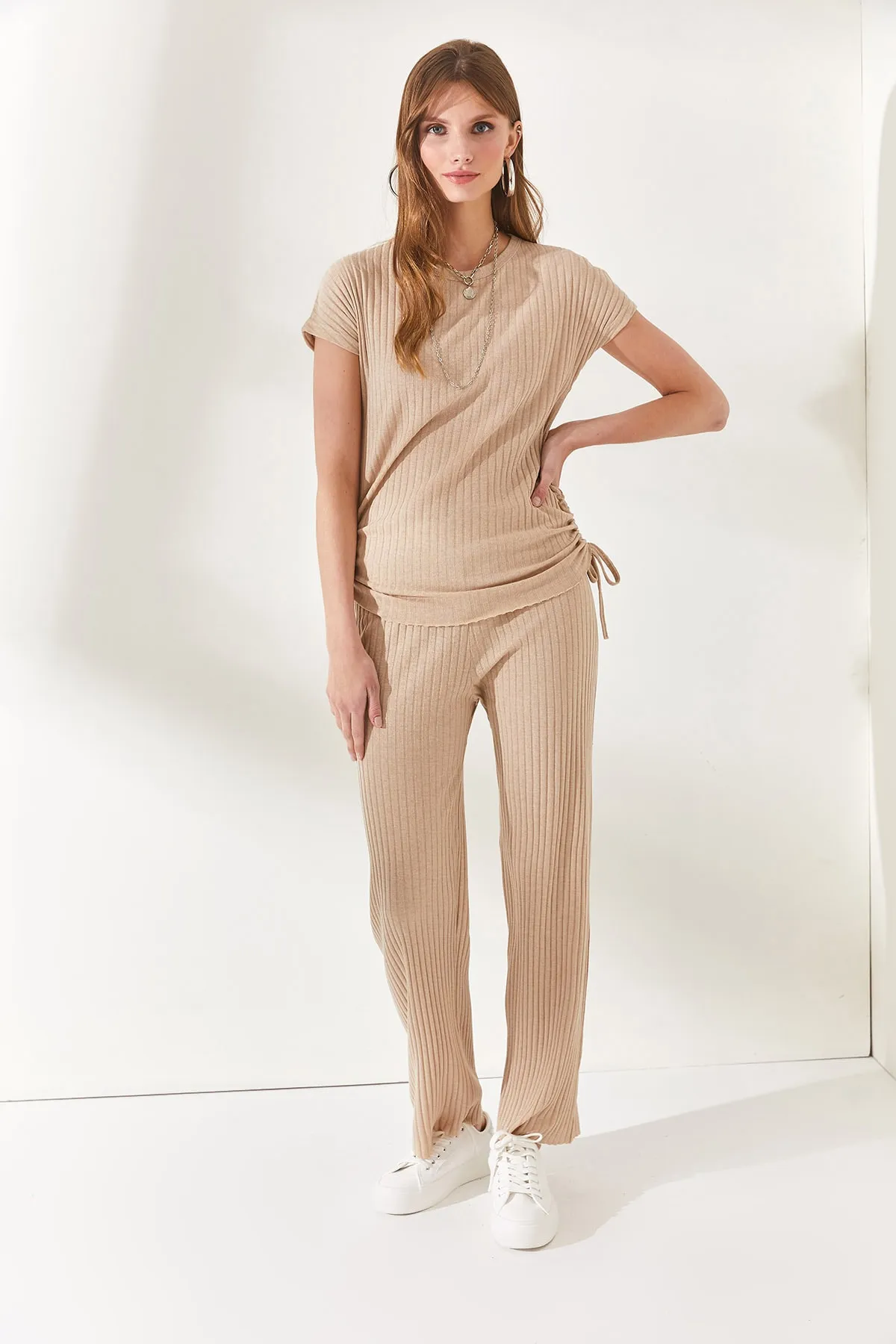 Olalook  Zweiteiler - Beige - Oversized