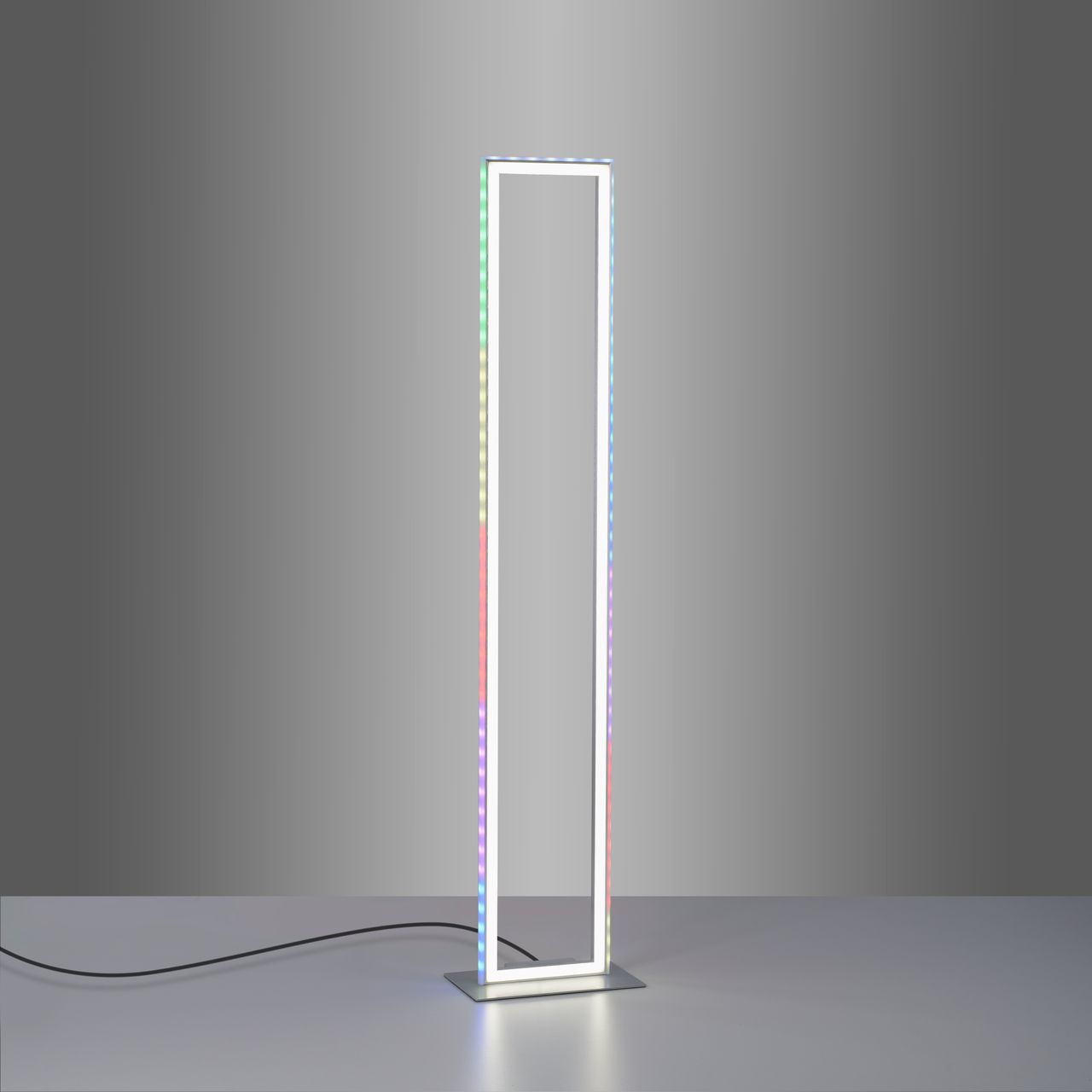 JUST LIGHT LeuchtenDirekt LED Stehleuchte FELIX60, Fronlight: CCT, Sidlight: RGB, dimmbar, IR-Fernbedienung, IP20