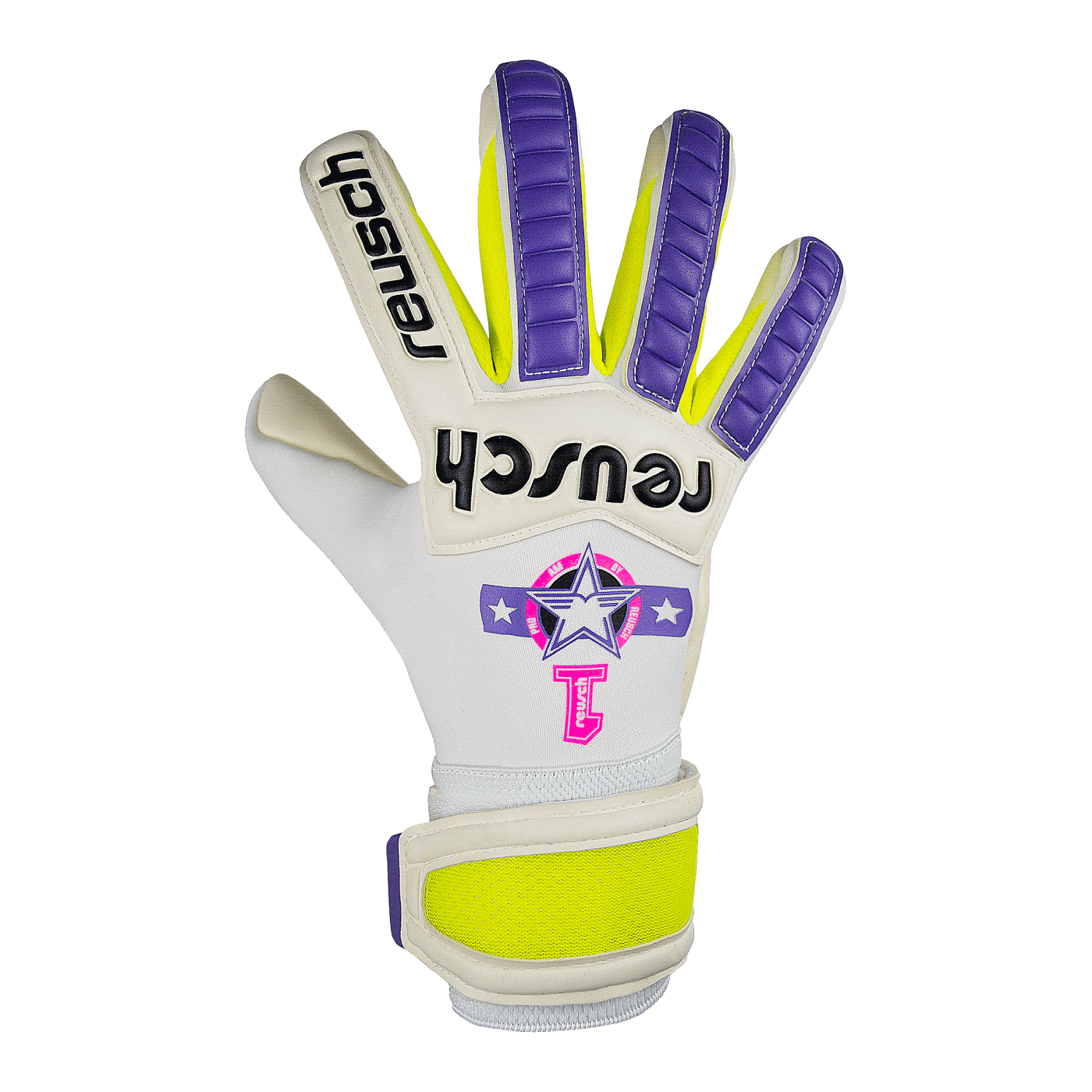 Reusch Legacy Pro Am Gold X TW-Handschuhe Weiss Lila F1055