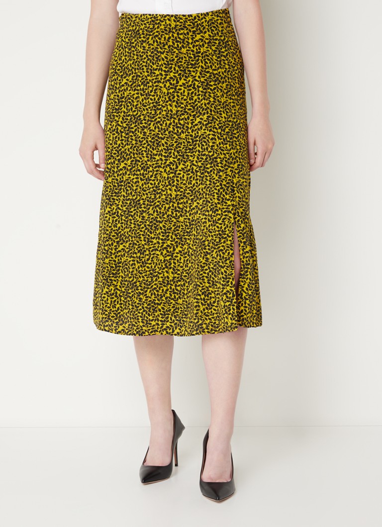 Hobbs  Anette midi rok met print en split