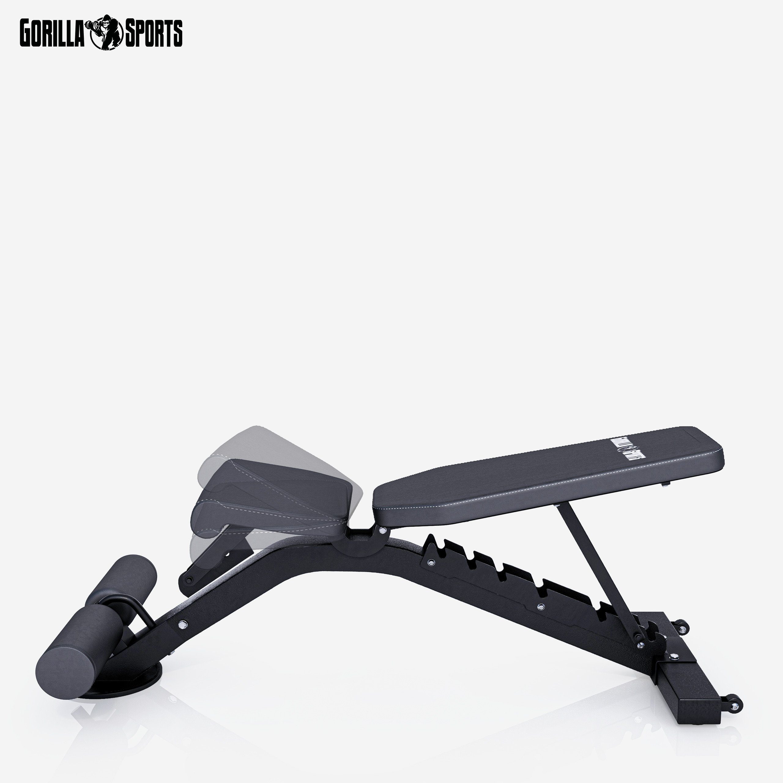 GORILLA SPORTS Hantelbank 8-Fach Rückenlehne und 3-Fach Sitz Verstellbar, bis 400 kg Belastbar, (1-tlg)