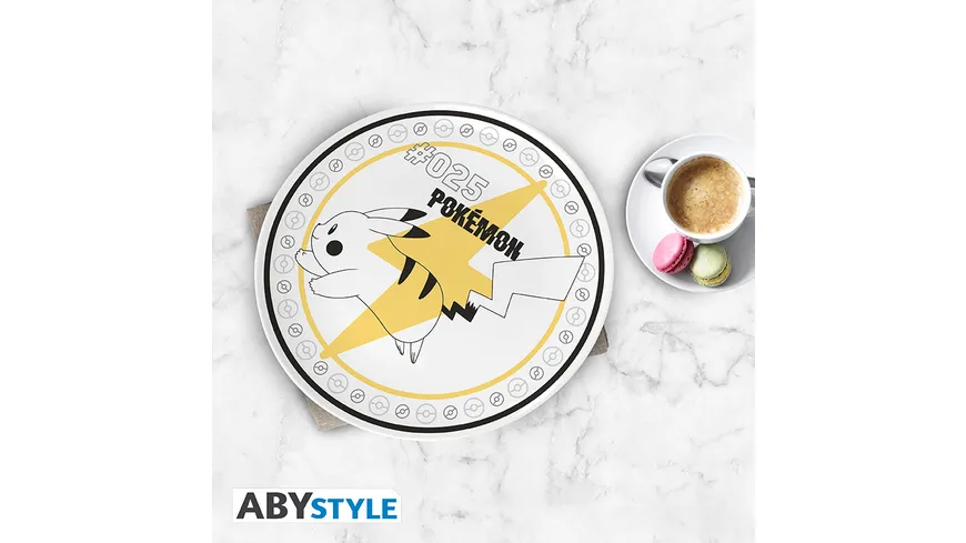 POKEMON - Set of 4 Plates - Starters + Pikachu