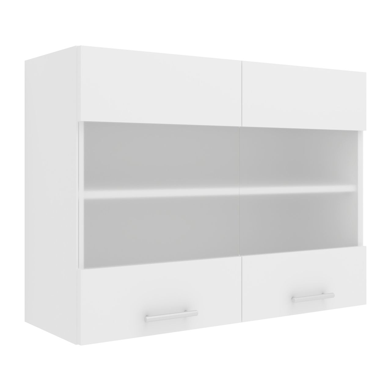 VCM Küchenschrank Breite 80 cm Matt Glastür Hängeschrank Küche Küchenmöbel Esilo