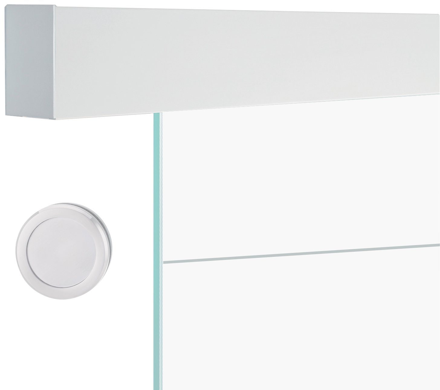 Novadoors Glasschiebetür NOVA 503 Linien-Design (Set), BxH: 93,5x205,8 cm, mit Muschelgriff in silber