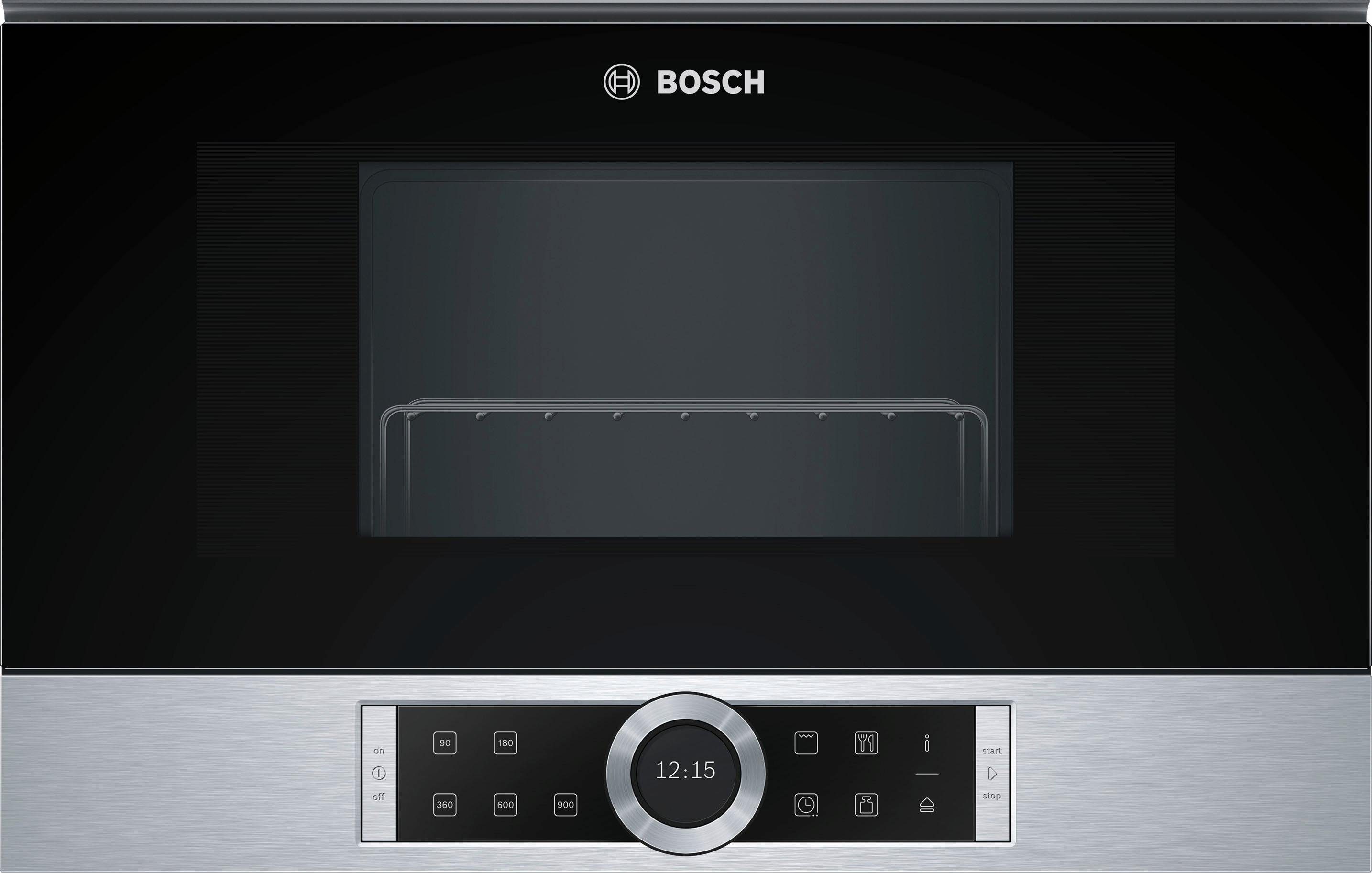 BOSCH Einbau-Mikrowelle BER634GS1, Grill, Mikrowelle, 21 l