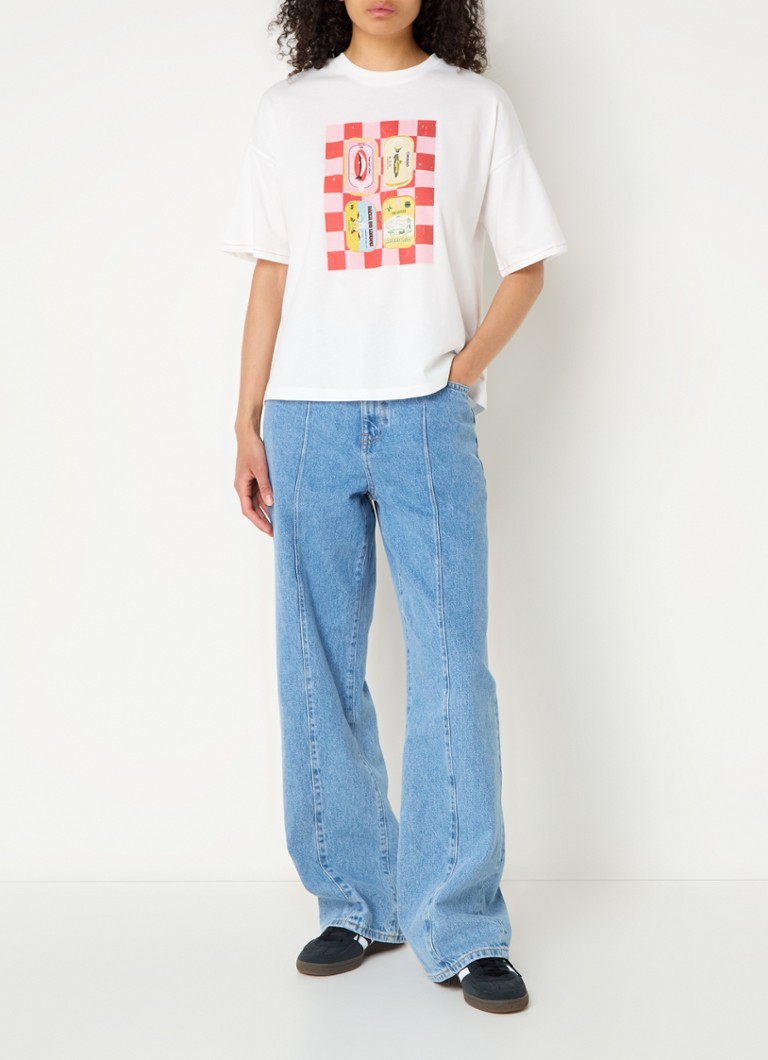 Tricou cu imprimeul „Sardine Never Fully Dressed”