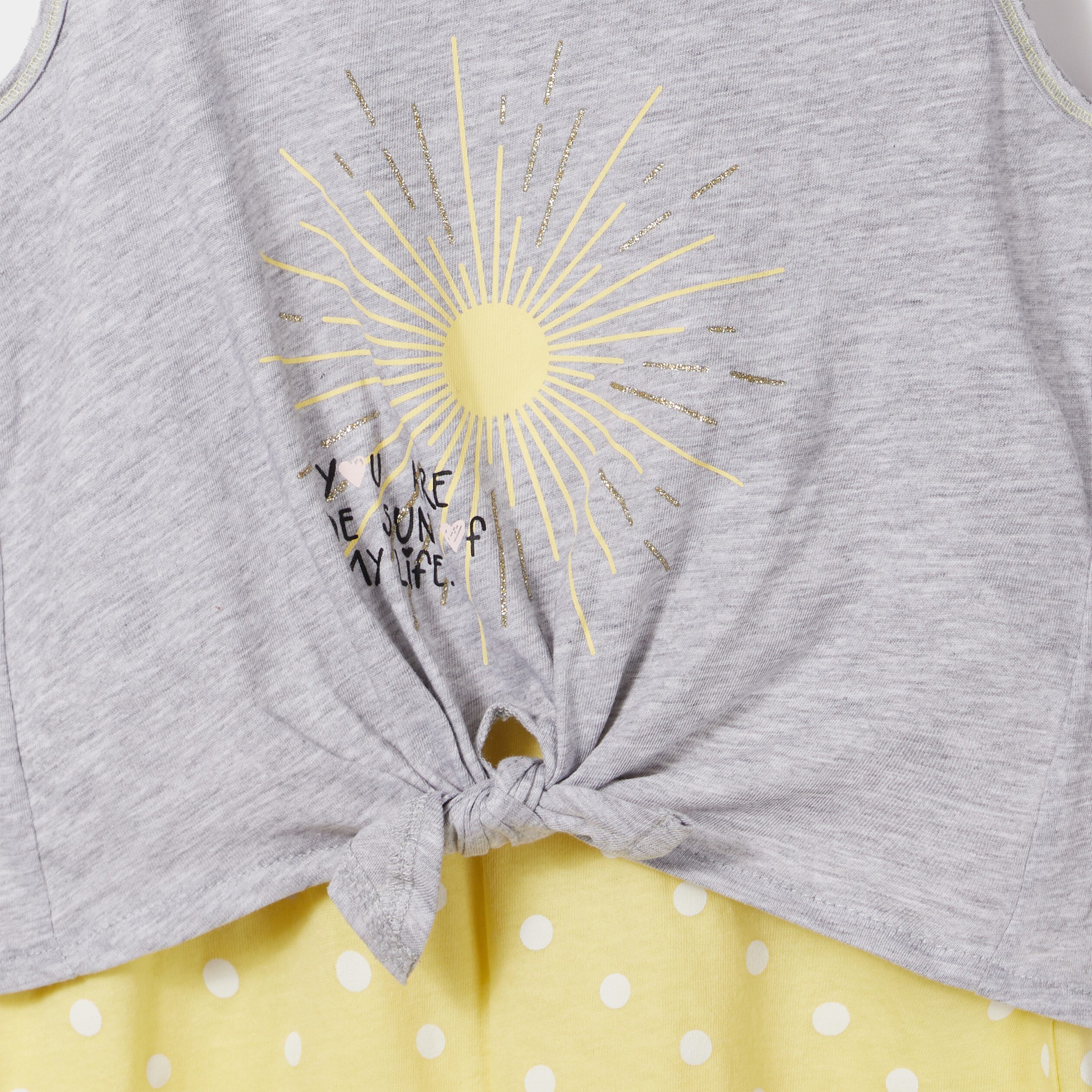 Ensemble pyjama gris clair fille | La Halle