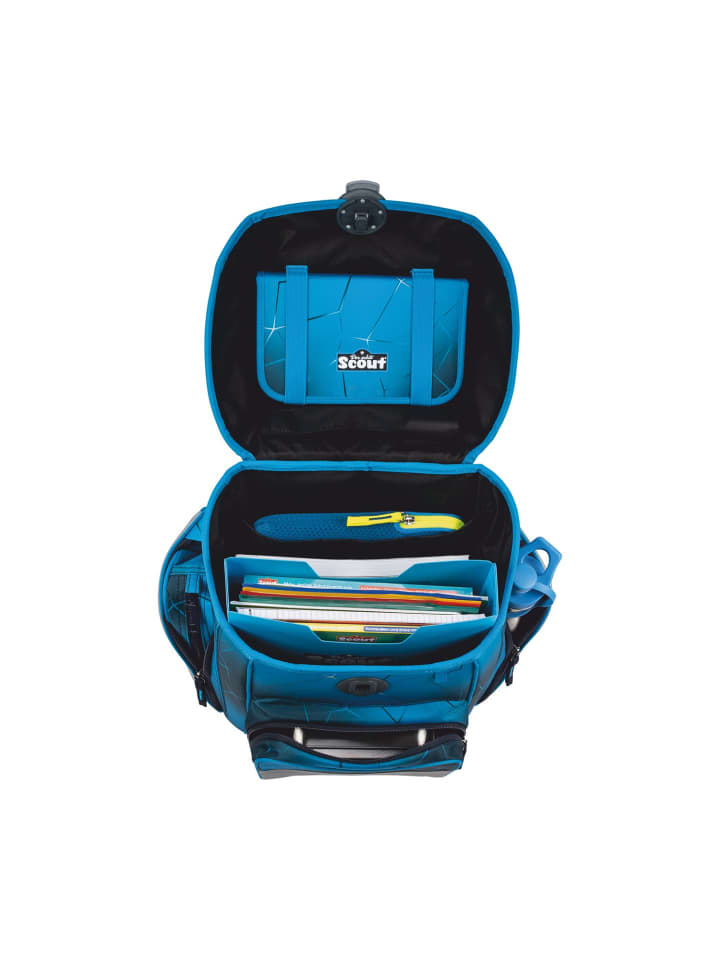 Scout Scout Genius Schulranzen-Set 4 teilig Exklusiv Safety Light Polar Blue günstig kaufen onesize
