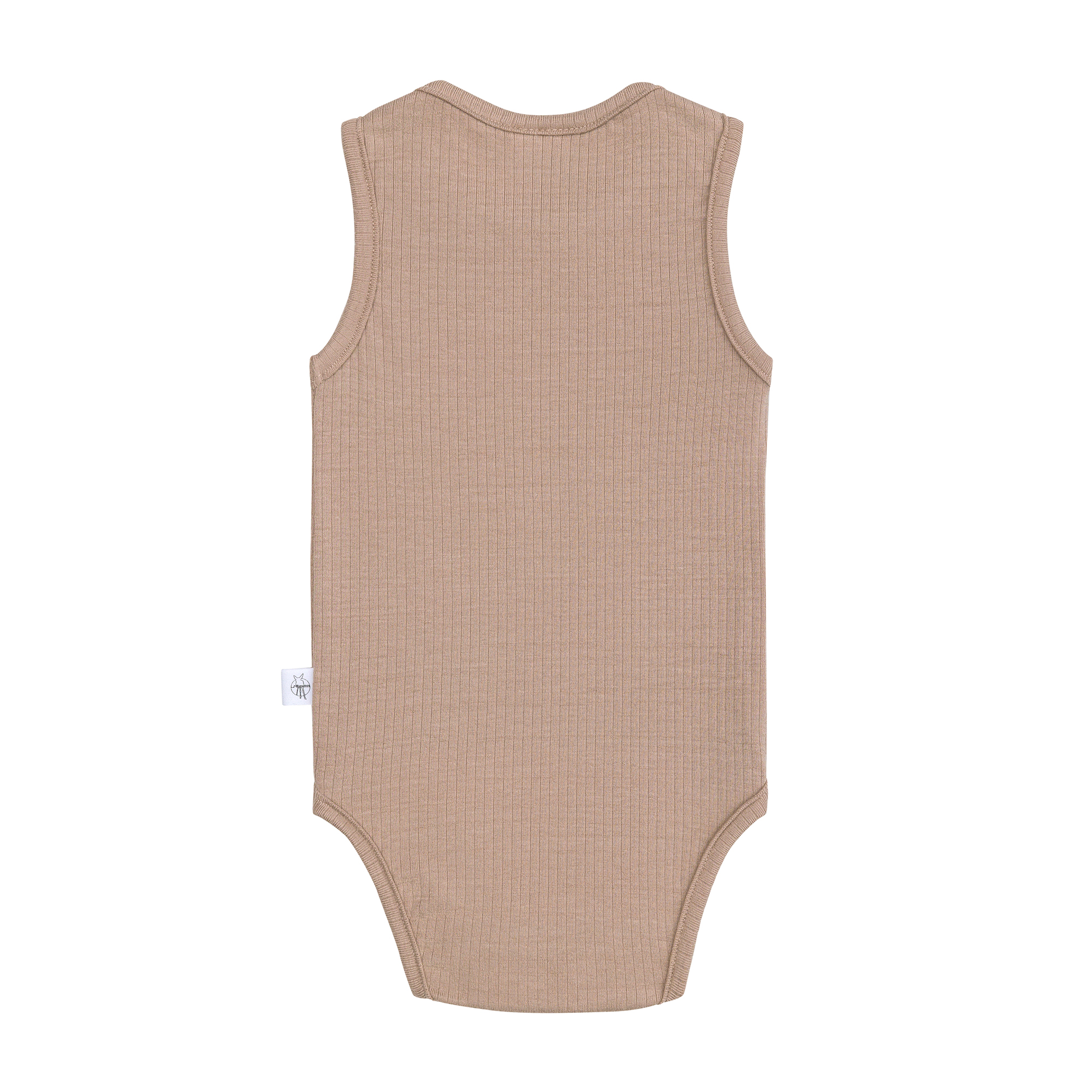 Baby Body - Ärmellos gerippt, Hellbraun