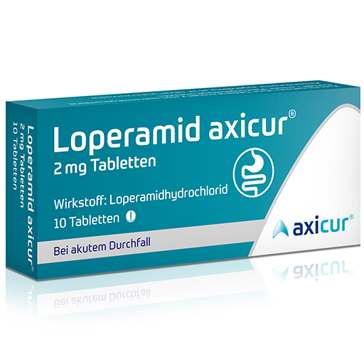 LOPERAMID axicur 2 mg Tabletten  10 St  Tabletten