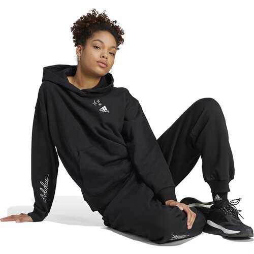 DAMEN KAPUZENSWEAT SCRIBBLE EMBROIDERY FRENCH TERRY