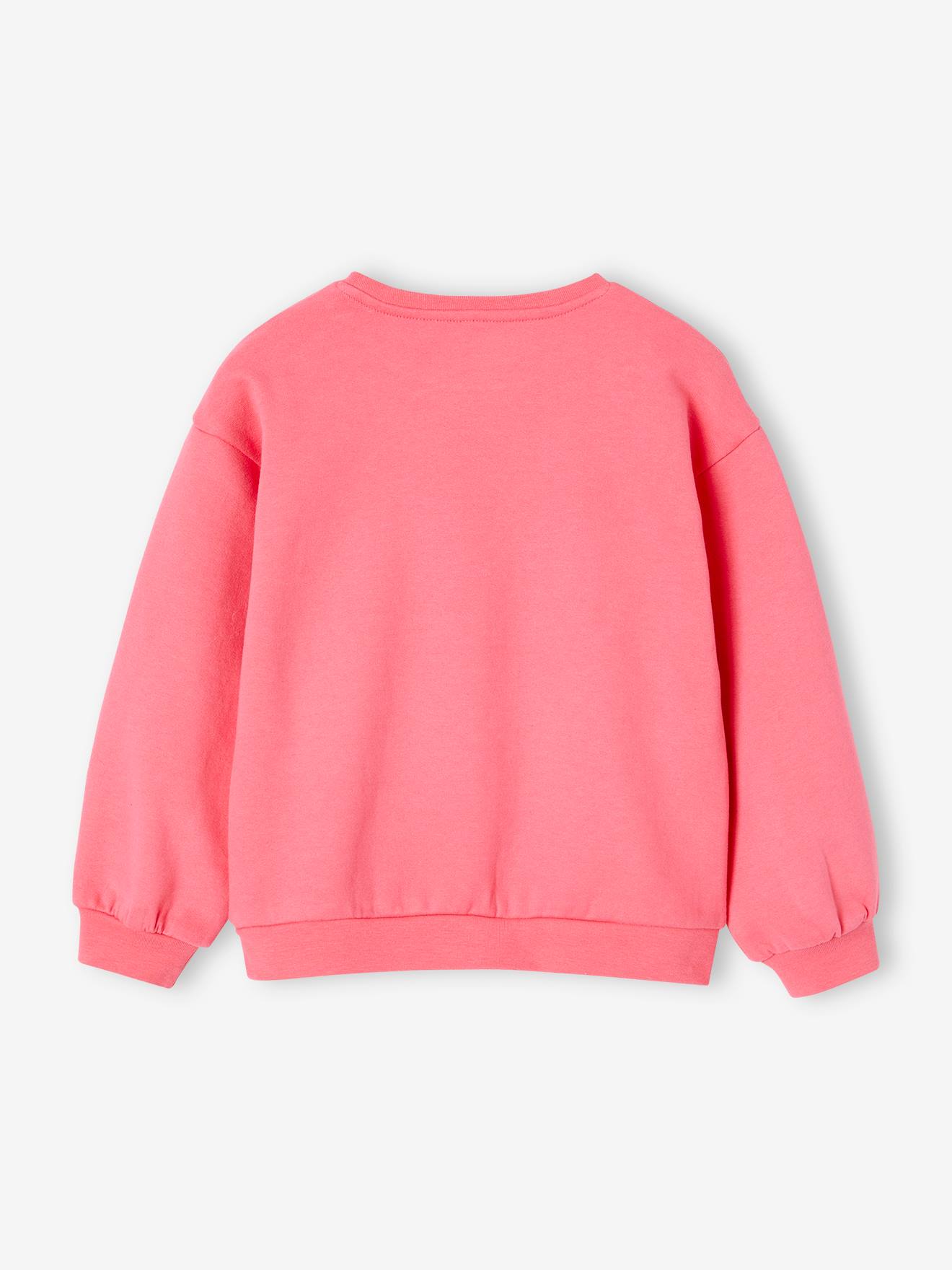 Vertbaudet Mädchen Sweatshirt mit Print Basics Oeko-Tex - grau meliert