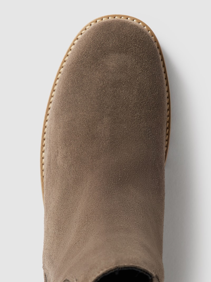 Chelsea Boots aus Leder Modell 'TINA' in mittelgrau