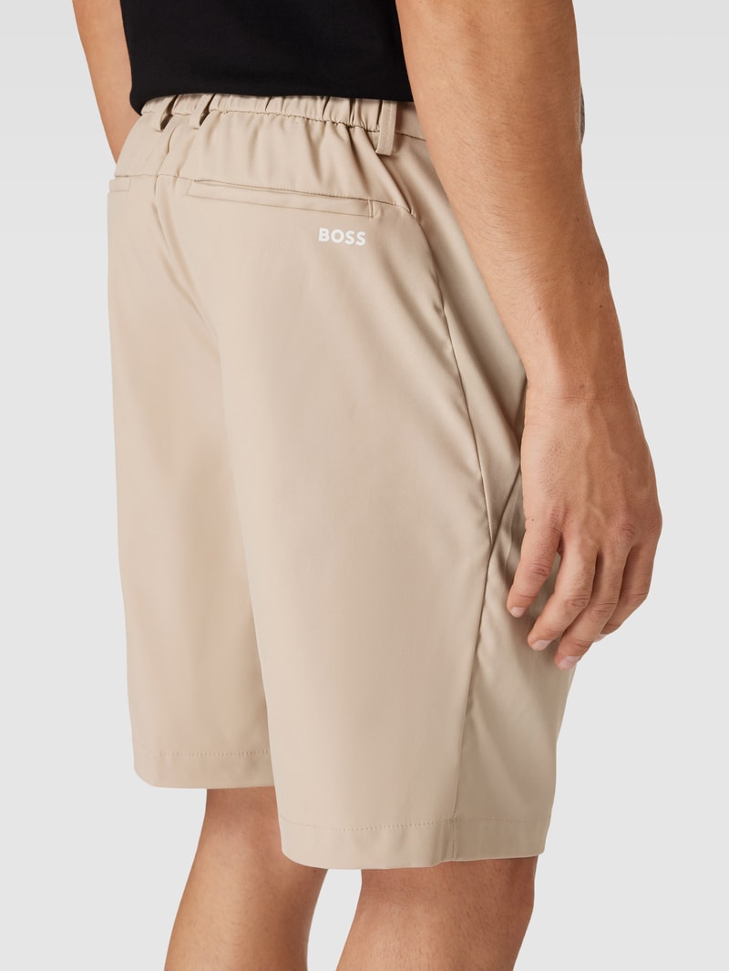 Shorts mit elastischem Bund Modell 'Drax' in beige