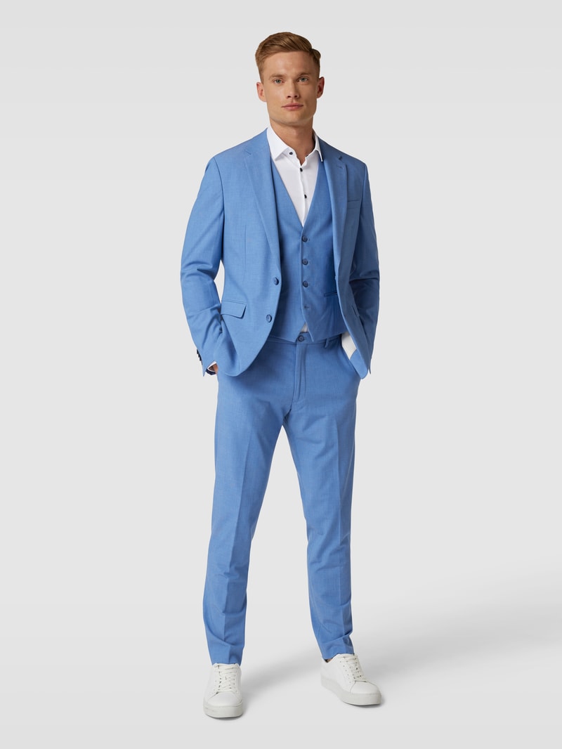 Weste mit Paspeltaschen in blau