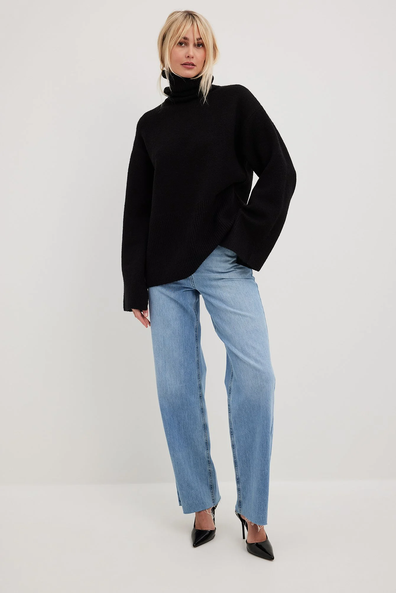 Jeans mit ungenähtem Saum