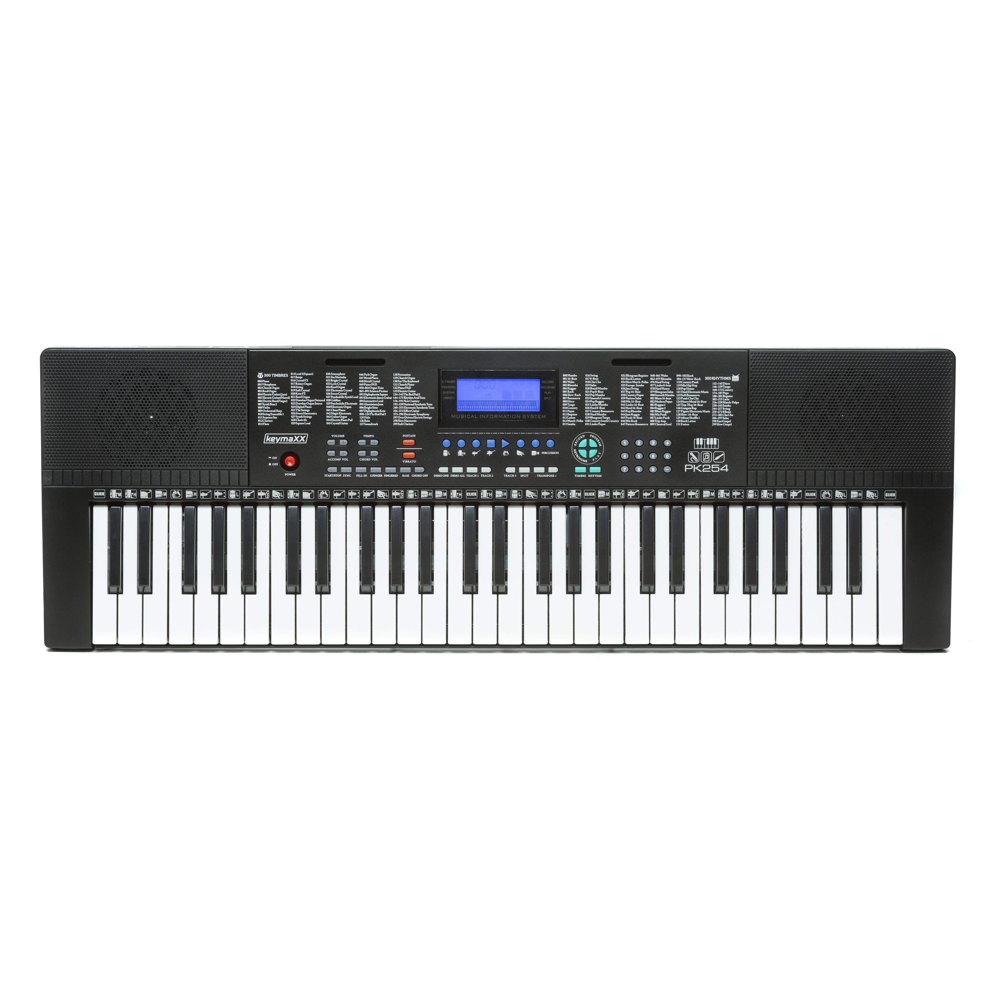 keymaXX Home Keyboard, Kinder Keyboard mit 54 Tasten, Mikrofon, Notenhalter, Effekte, Aufnahm