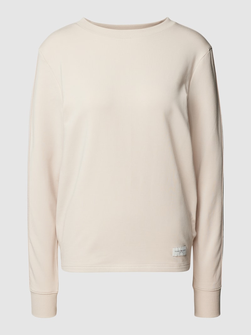 Sweatshirt mit Galonstreifen Modell 'ESTABLISHED' in beige