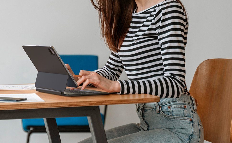 officelab Beleuchtete Tastatur für 10.9 Zoll iPad Air 5/4, iPad Pro 11 Zoll iPad-Tastatur