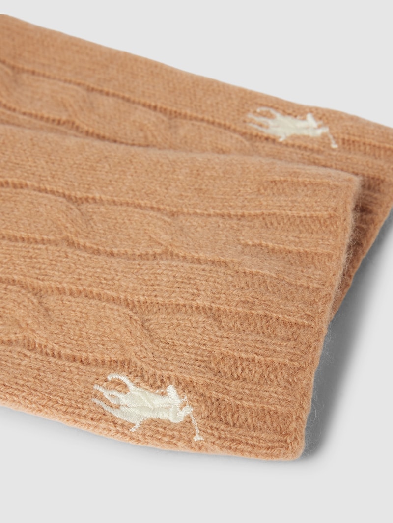 Handschuhe mit Label-Detail in camel