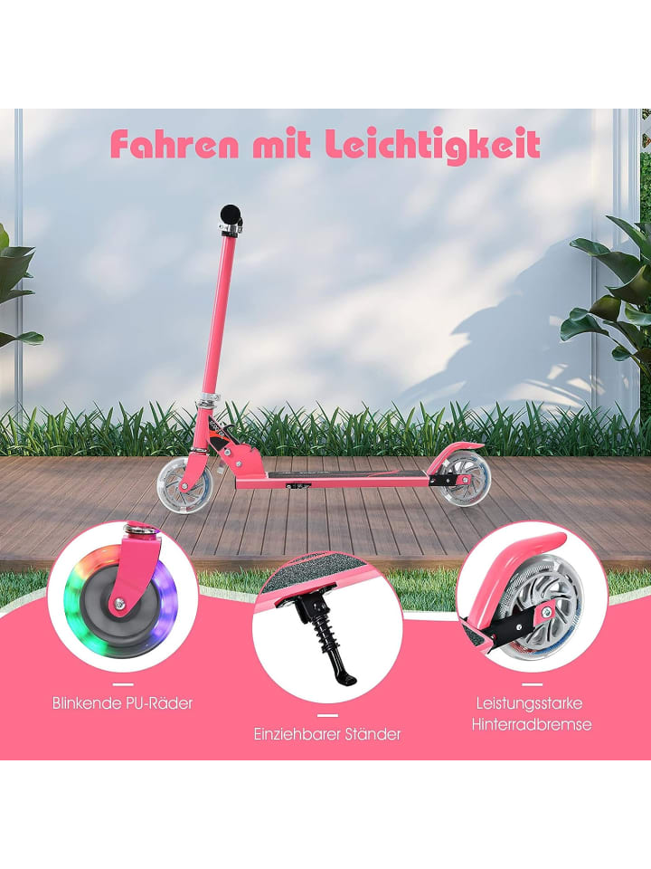COSTWAY Kinderroller ab 4 Jahre in Rosa günstig kaufen 70 cm