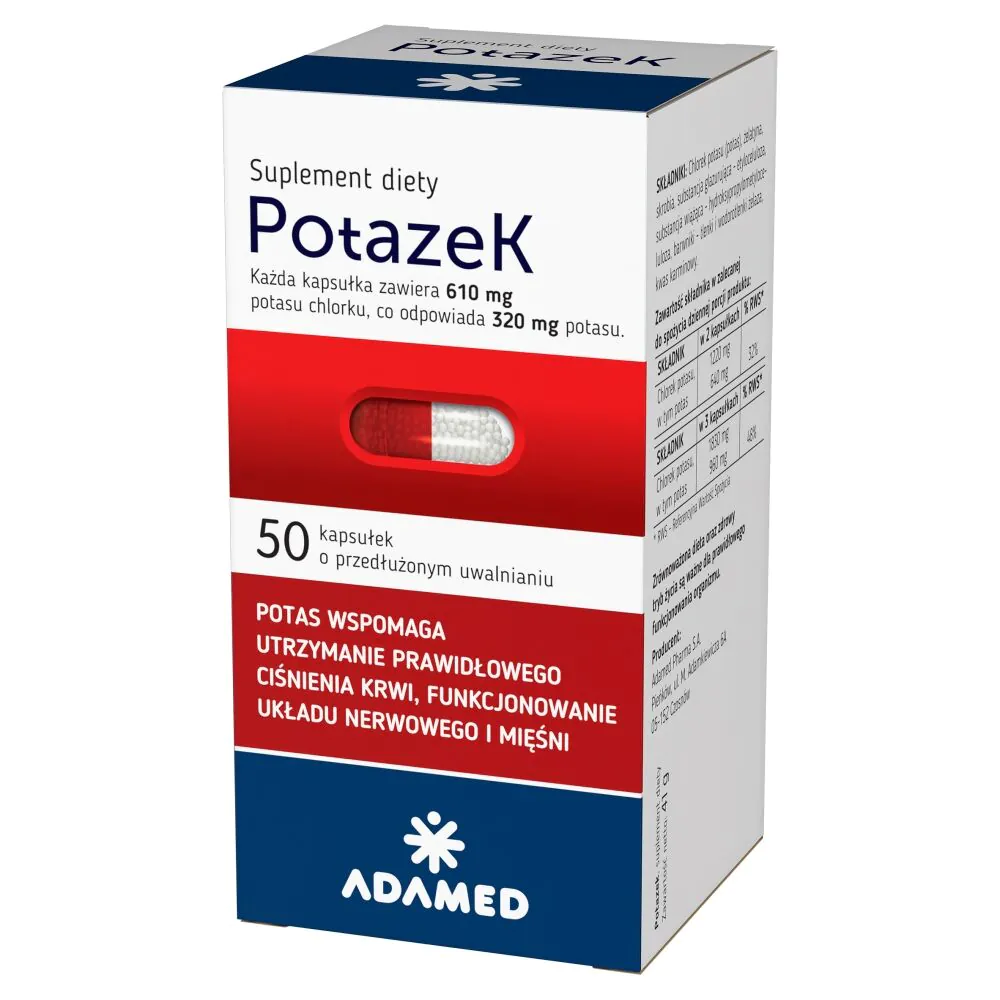 Potazek 610 mg Χλωριούχο Κάλιο 50 Κάψουλες Παρατεταμένης Απελευθέρωσης