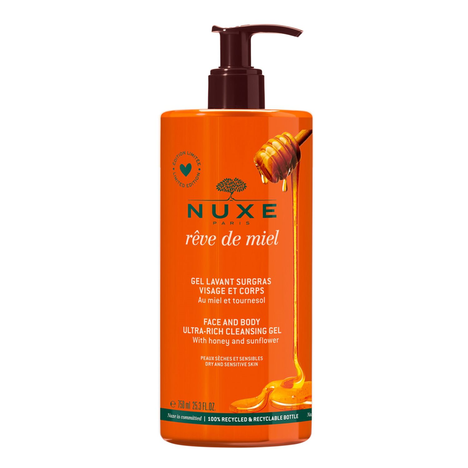 Nuxe Rêve de Miel Gel Lavant Surgras 750 ml