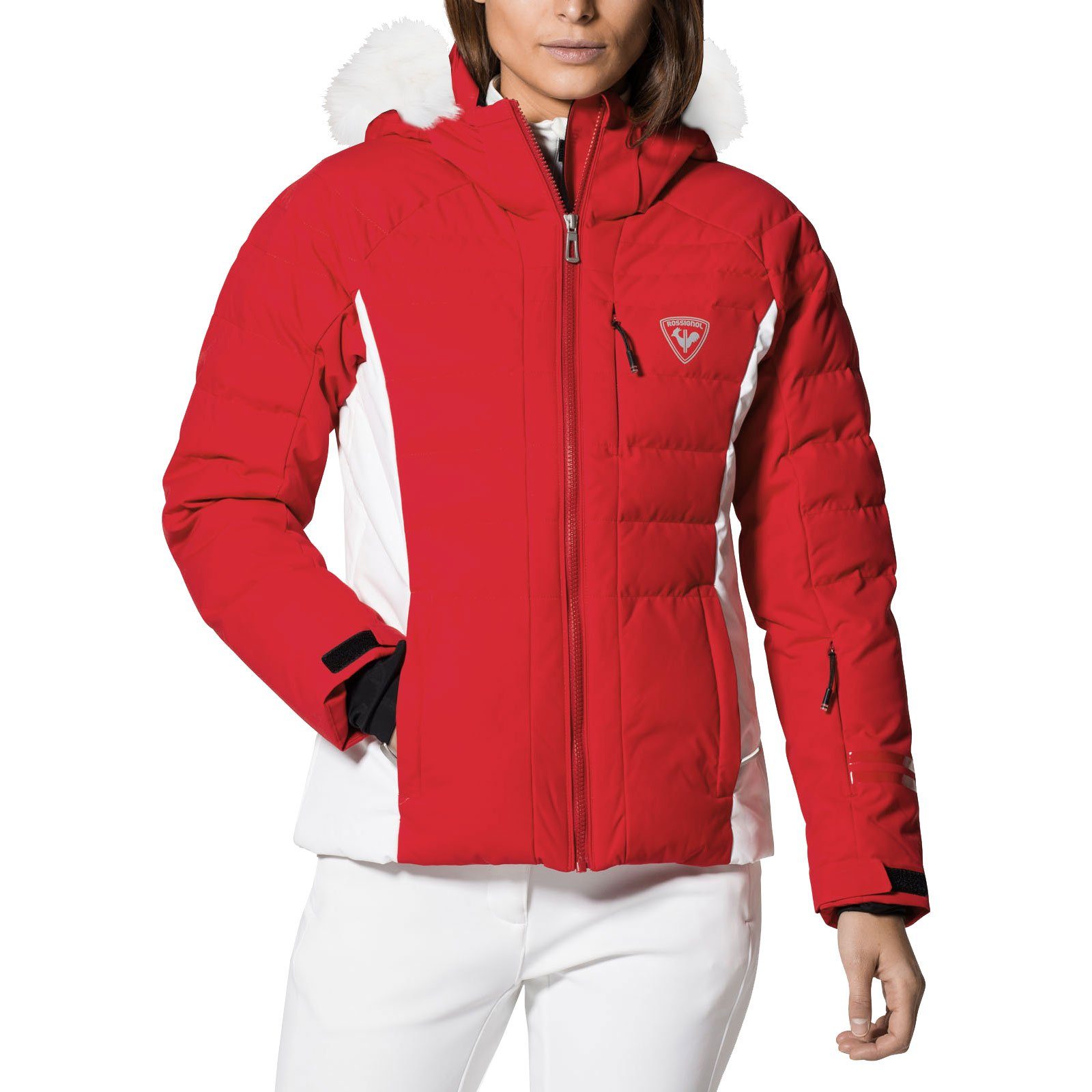 Rossignol Skijacke Rapide Jacket mit abnehmbarem Kunstpelzbesatz