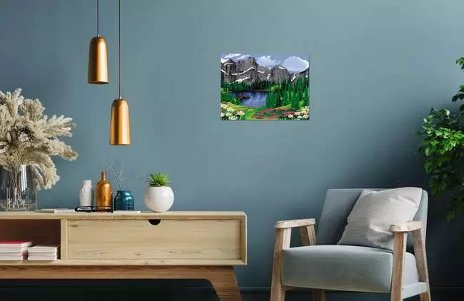 CreArt Bergblick - Malen nach Zahlen für Erwachsene