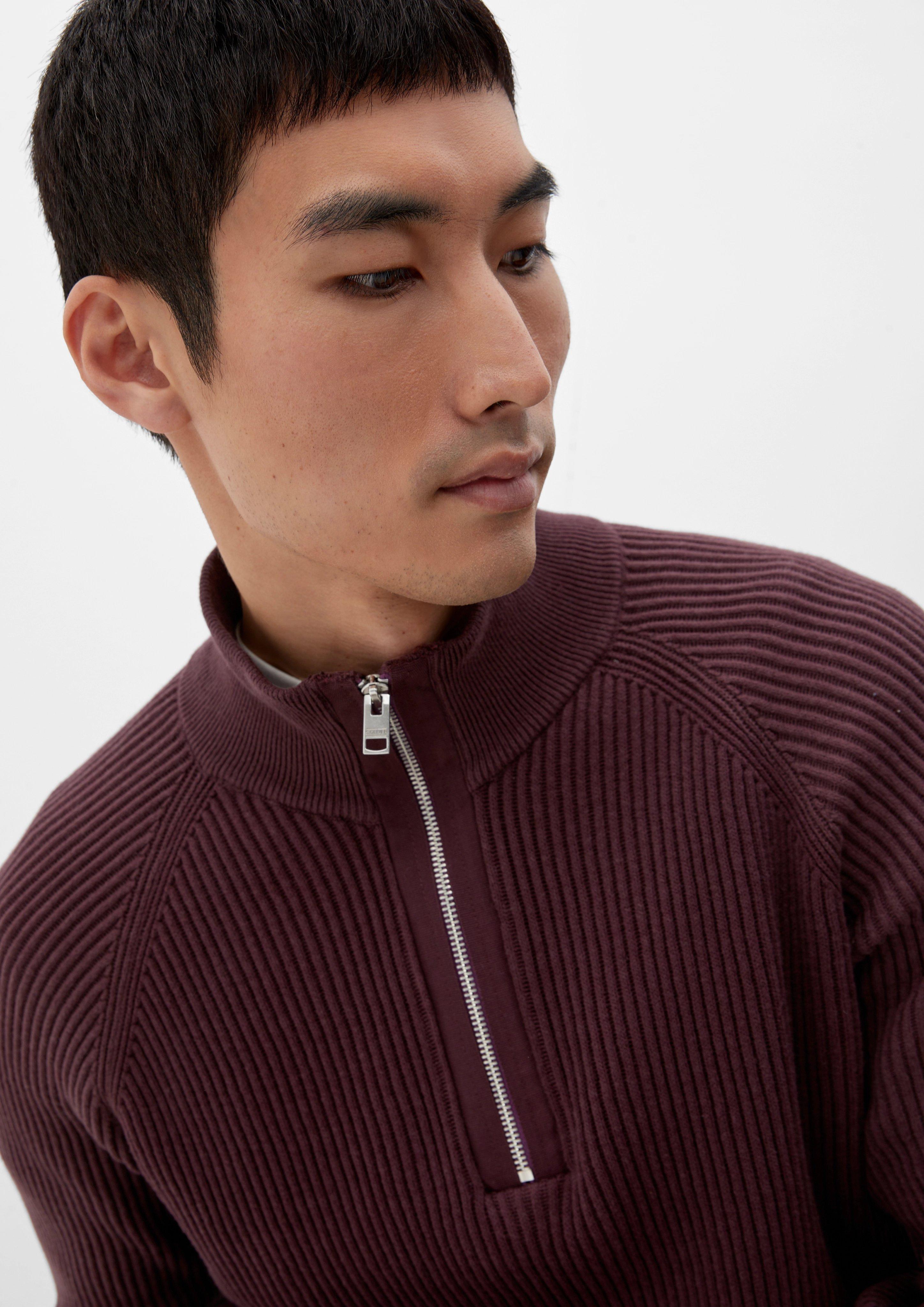 Strickpullover mit Half-Zip  2124529-4991