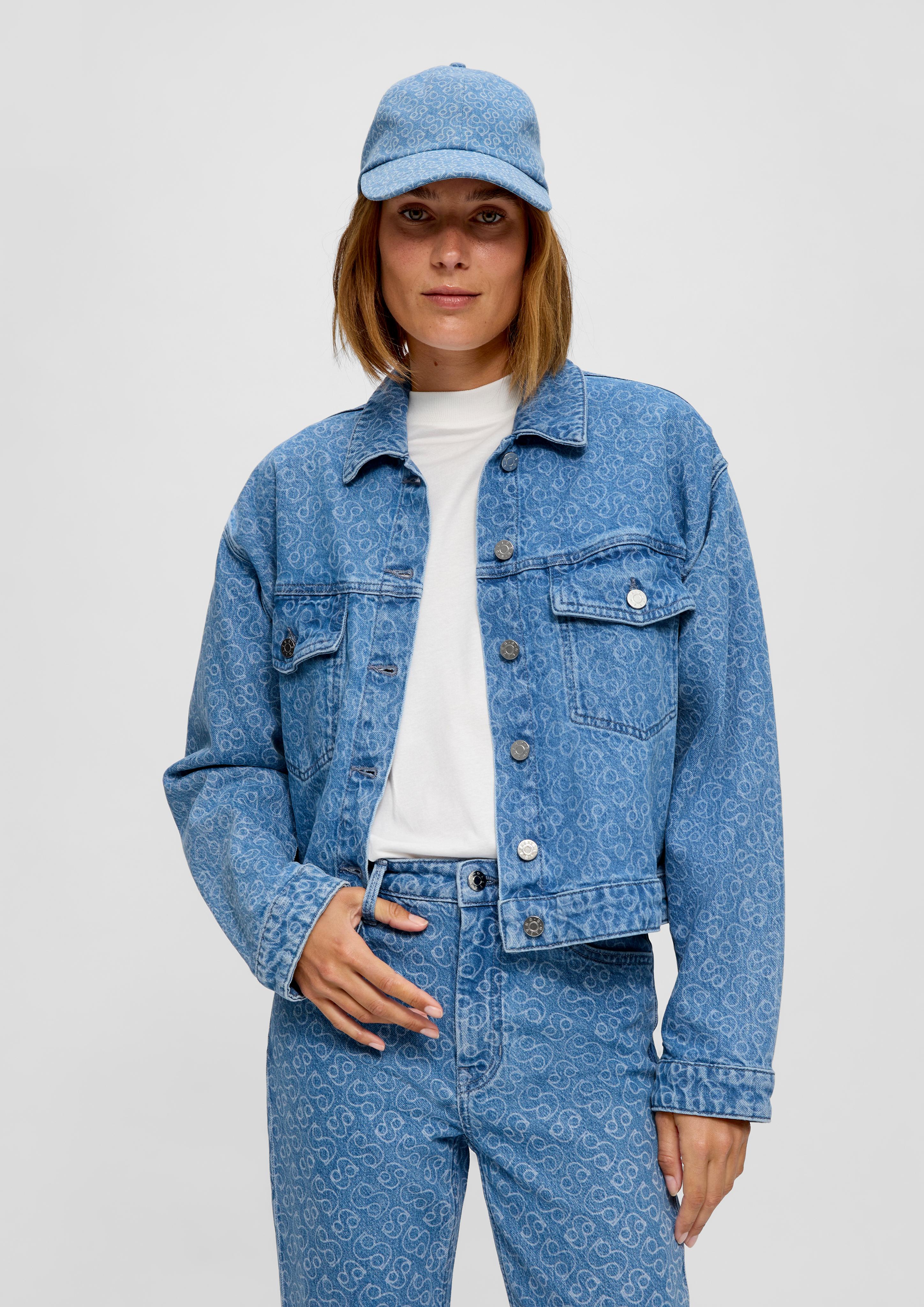 360° Denim / Jeansjacke mit Logo-Muster  2135823-53Z4