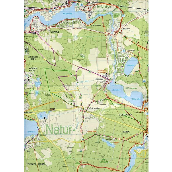 Große Radwander- und Wanderkarte Naturpark Dahme-Heideseen 1 : 35 000 - Wanderkarte
