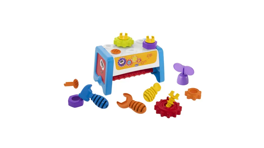 Chicco - 2 in 1 Werkbank mit Werkzeugen, 1 Stück, sortiert
