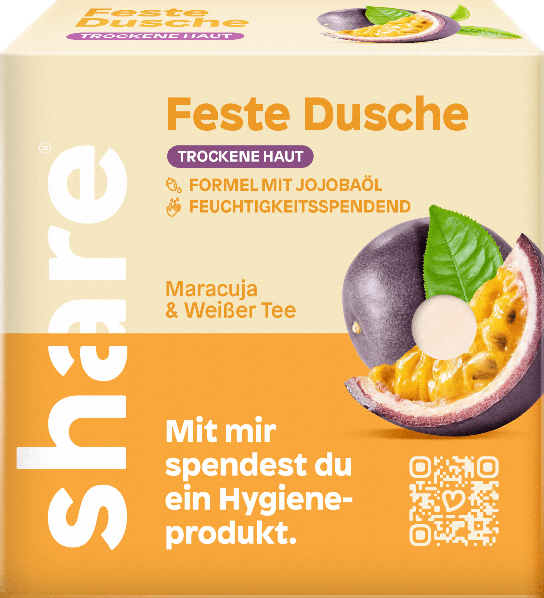 Festes Duschgel Maracuja & Weißer Tee, 60 g