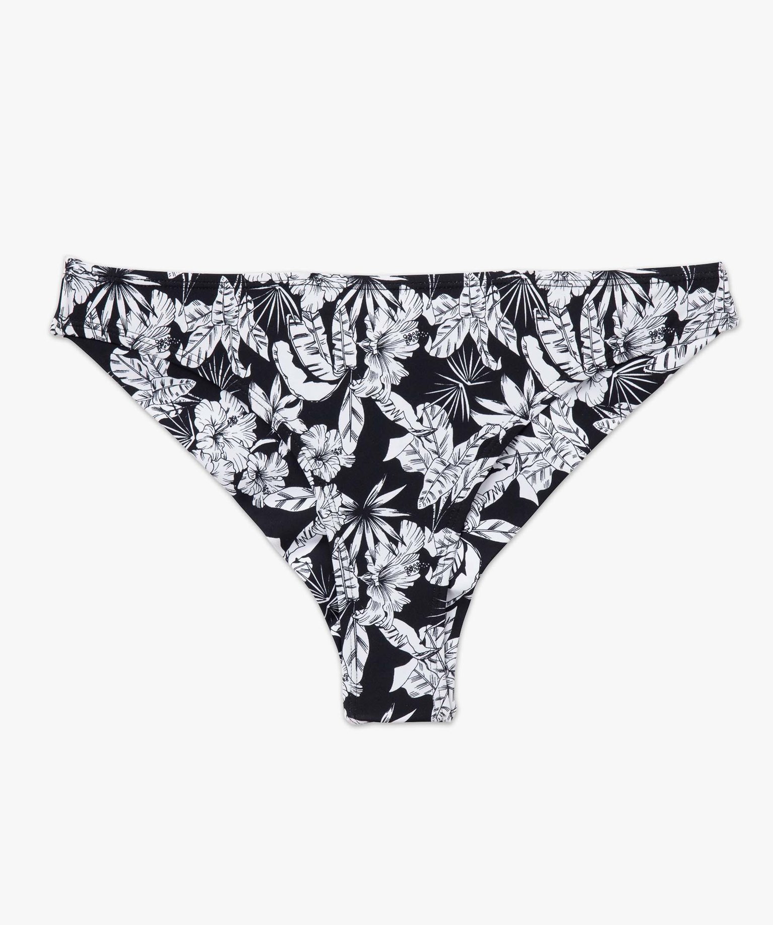Bas de maillot de bain femme forme tanga à motifs fleuris imprime | GEMO